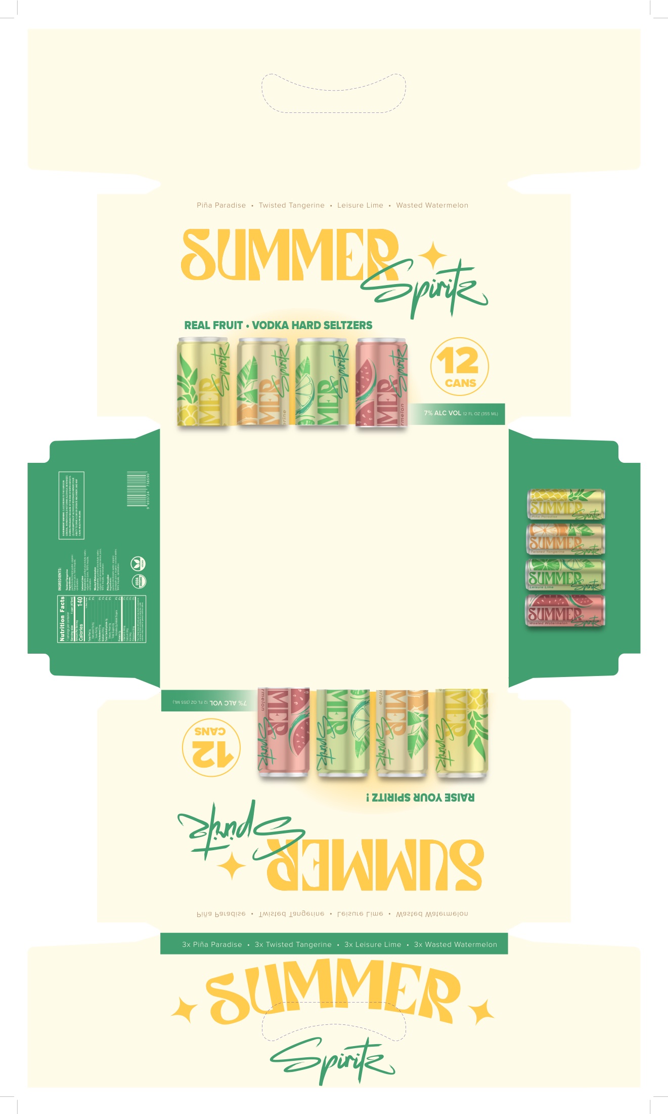 12-pack box dieline